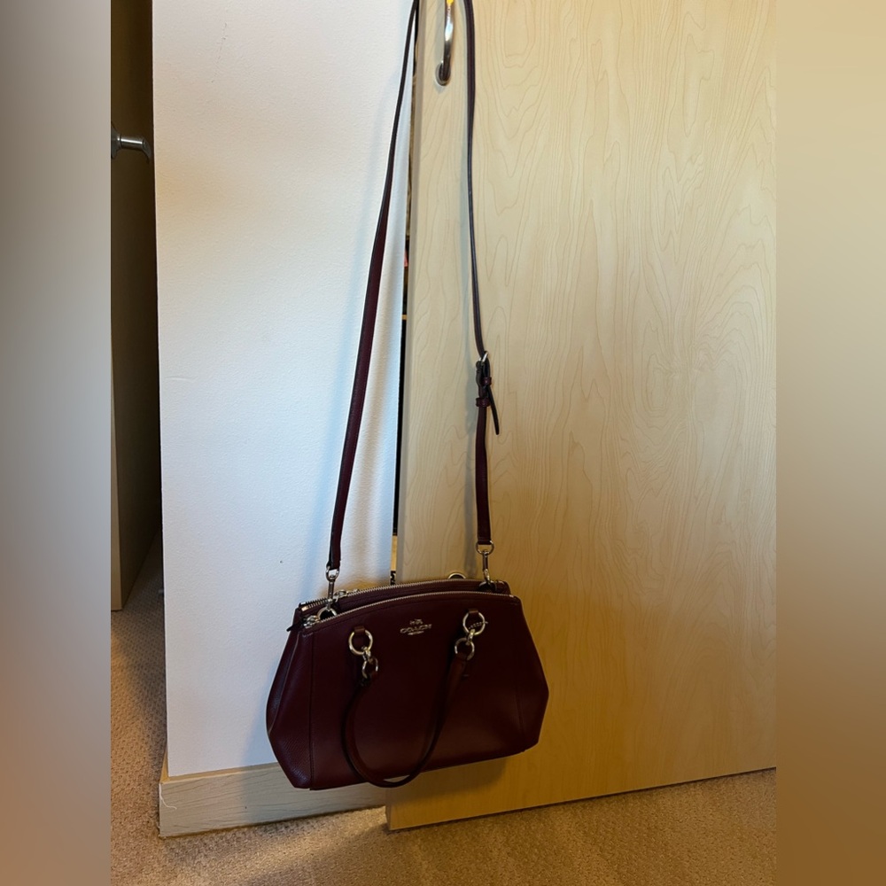 Coach Burgundy Cross Body Bag